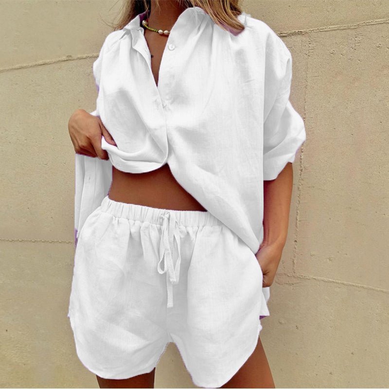 Aurelie Shimmer Linen Set
