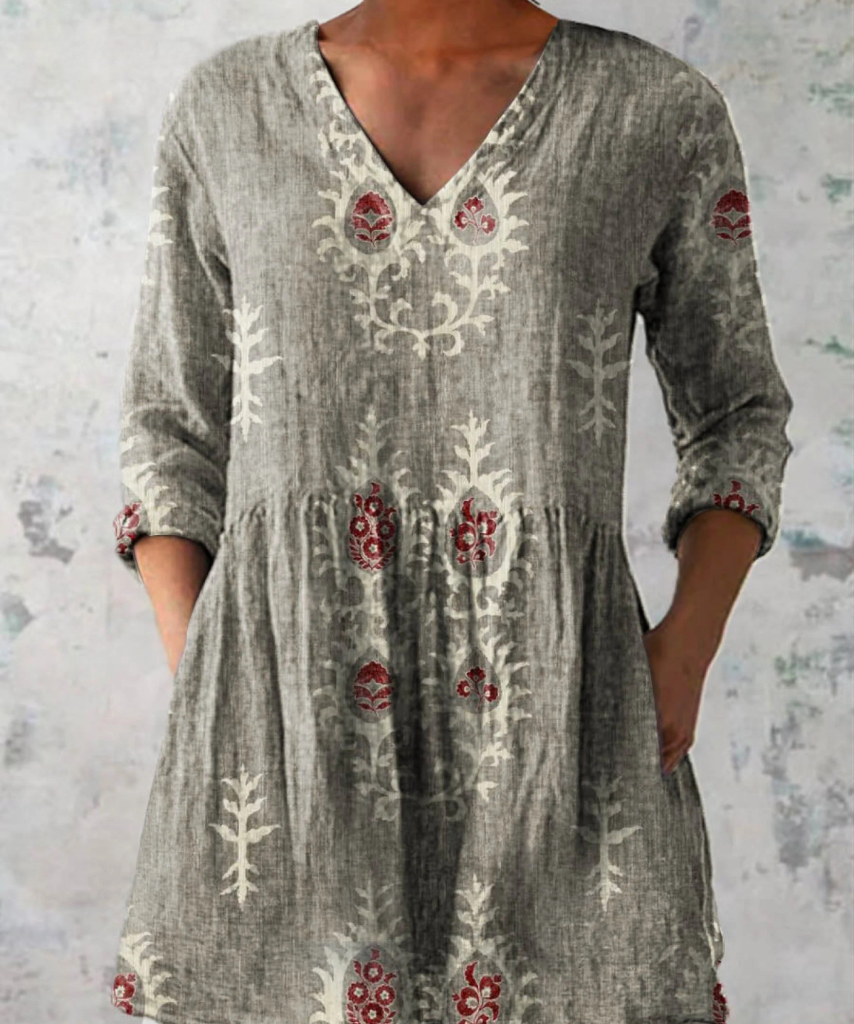 Elise Linen Tunic Blouse