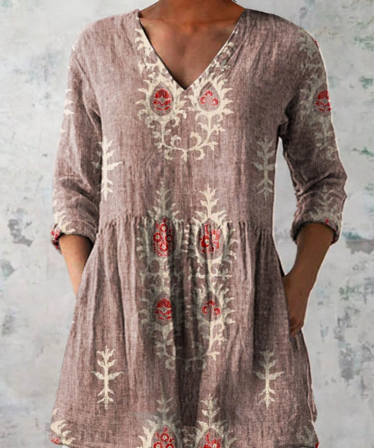 Elise Linen Tunic Blouse