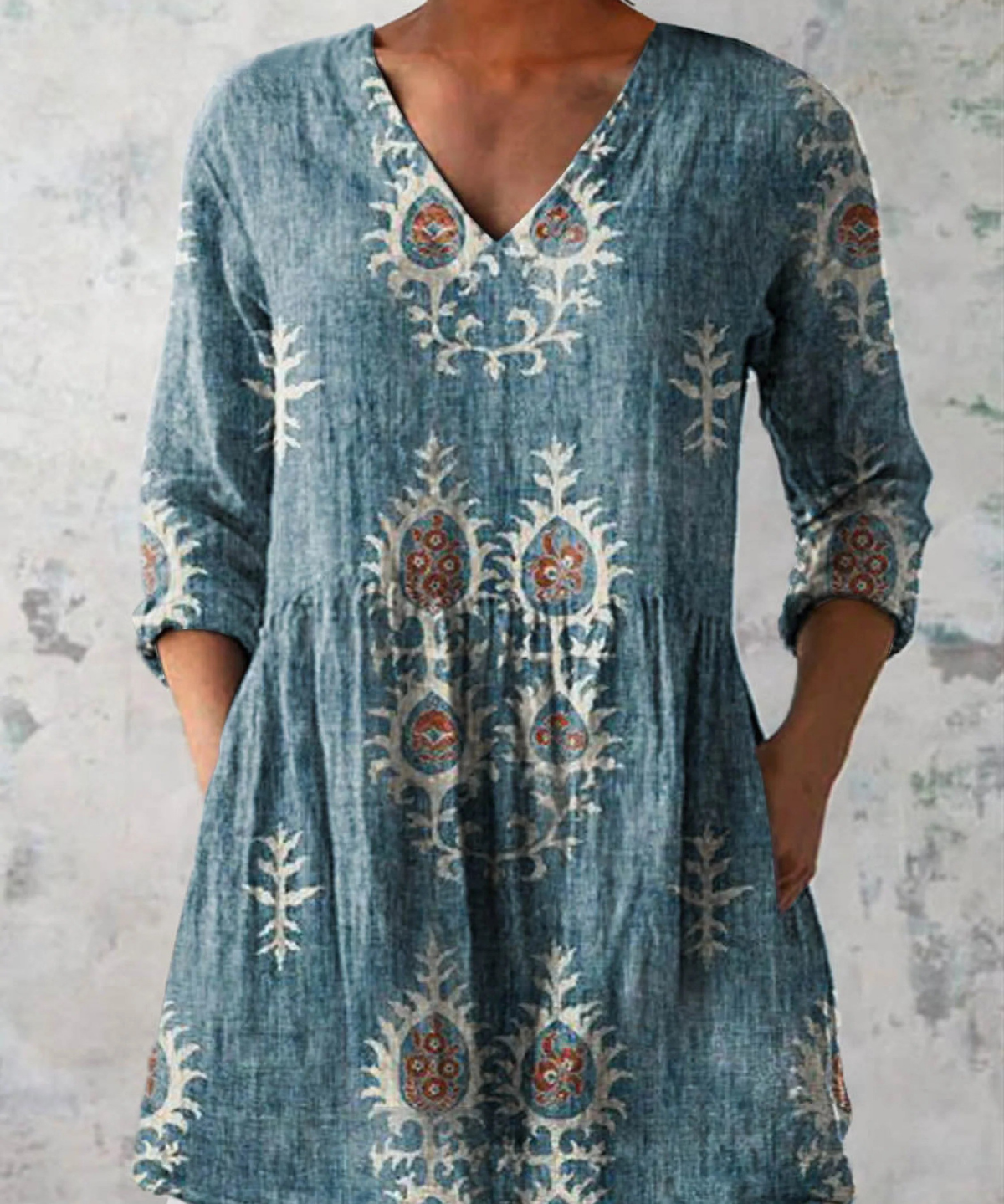 Elise Linen Tunic Blouse