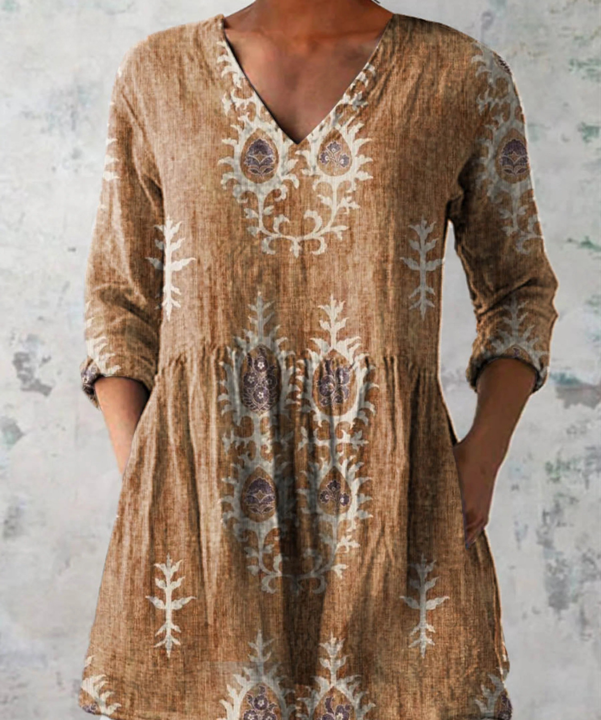 Elise Linen Tunic Blouse