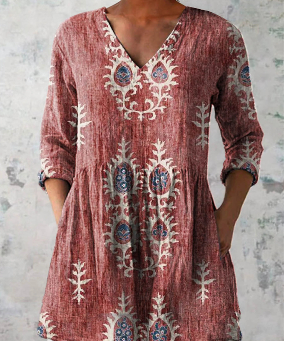 Elise Linen Tunic Blouse